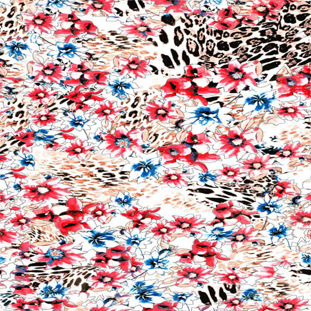 spandex floral printed rayon fabric 