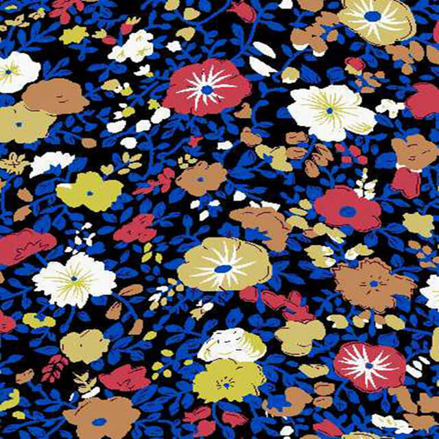 Printed flower Spun Rayon Fabric
