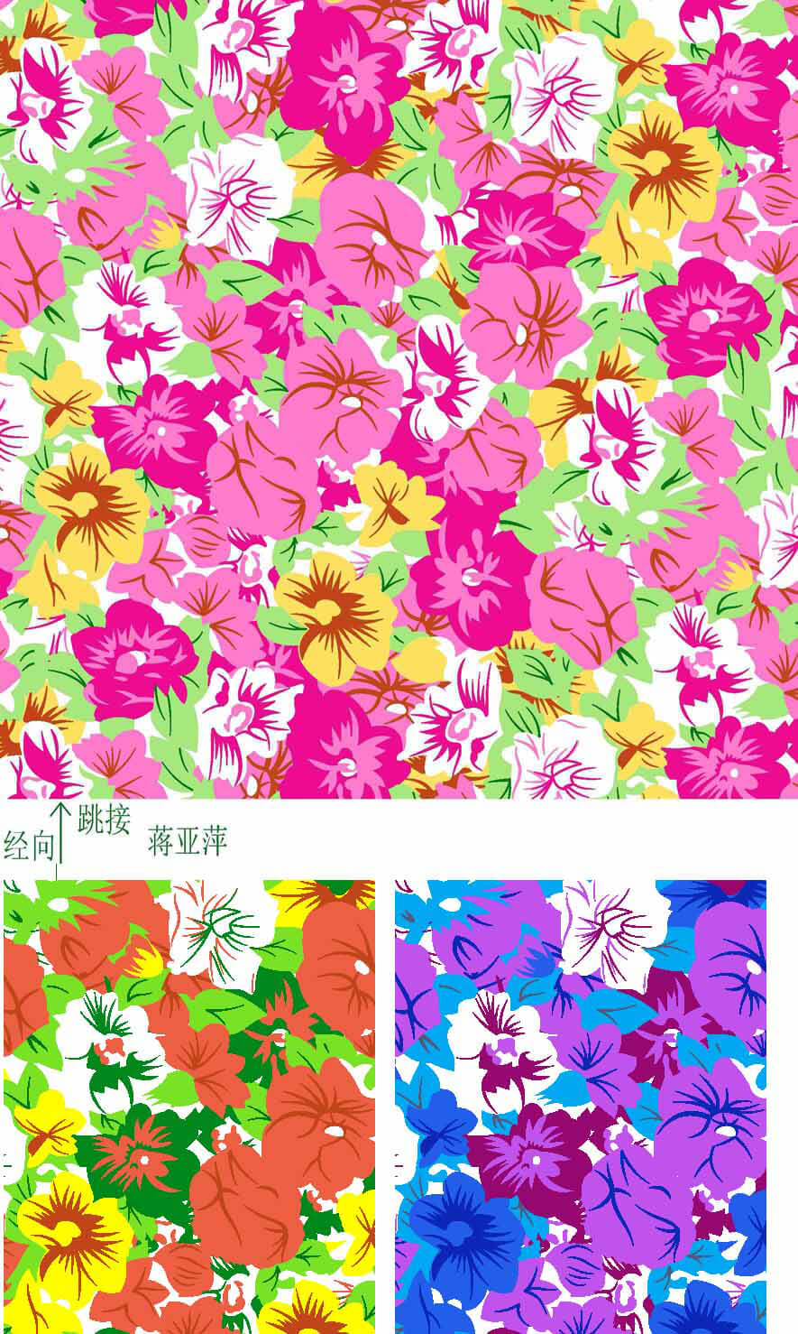 pink floral printed rayon fabric