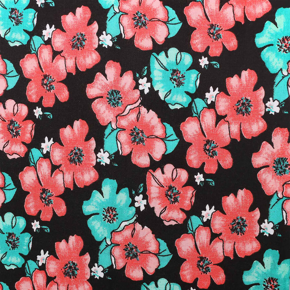 floral print rayon fabric