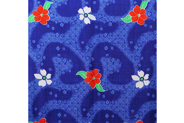royalblue floral printed spun rayon fabrics